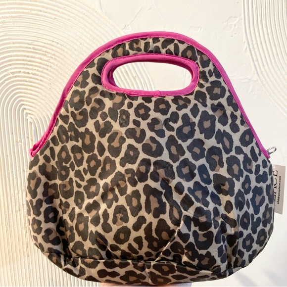 NWT Pink Leopard Print Lunchbox Bag Cooler The Children’s Place - Picture 1 of 8